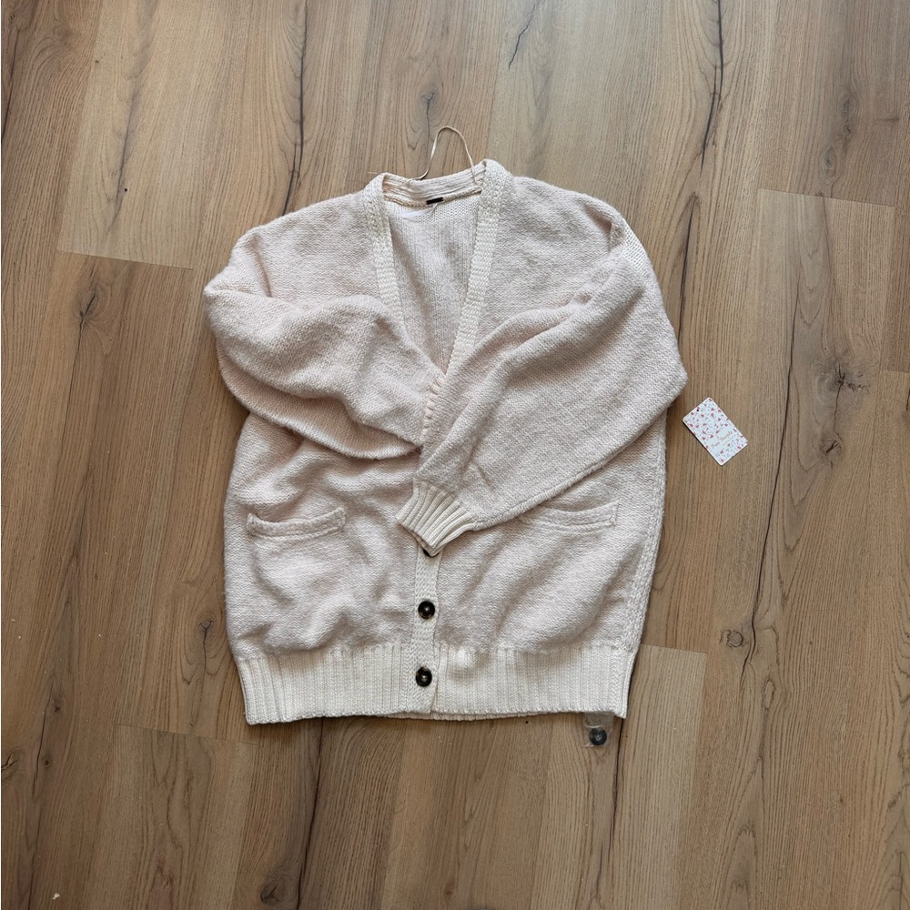Free People Snow Drop Oversized Cardigan in Cream